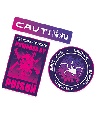 Caution - Sticker Pack (3 x Stickers)