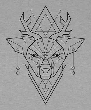 Mythical Geometry - Deer - Organic T-Shirt