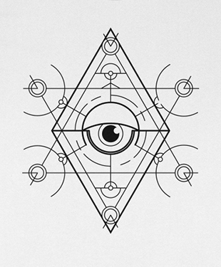 Mythical Geometry - Eye - Organic T-Shirt