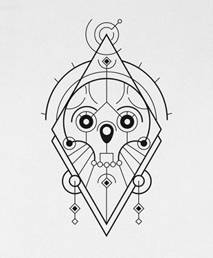 Mythical Geometry - Skull - Organic T-Shirt